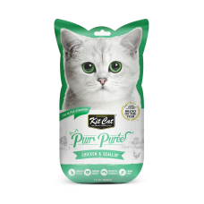 Kit Cat Purr Puree Chicken & Scallop 15g x 4pcs (3 Packs), KC-904 (3 Packs), cat Treats, Kit Cat, cat Food, catsmart, Food, Treats