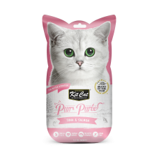Kit Cat Purr Puree Tuna & Salmon 15g x 4pcs, KC-836, cat Treats, Kit Cat, cat Food, catsmart, Food, Treats