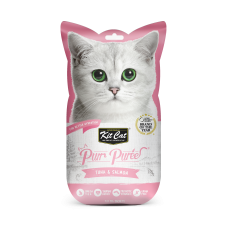 Kit Cat Purr Puree Tuna & Salmon 15g x 4pcs (3 Packs), KC-836 (4 Packs), cat Treats, Kit Cat, cat Food, catsmart, Food, Treats