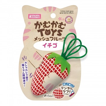 Marukan Toy Dental Cotton Strawberry Mesh
