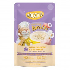 Moochie Pouch Creamy Broth Chicken & Calamari  40g, MC-1939, cat Treats, Moochie, cat Food, catsmart, Food, Treats