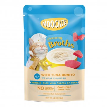 Moochie Pouch Creamy Broth Tuna Bonito 40gx16