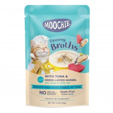 Moochie Pouch Creamy Broth Tuna & Mussel 40g, MC-2011, cat Wet Food, Moochie, cat Food, catsmart, Food, Wet Food