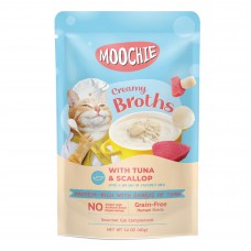 Moochie Pouch Creamy Broth Tuna & Scallop 40g, MC-1953, cat Wet Food, Moochie, cat Food, catsmart, Food, Wet Food