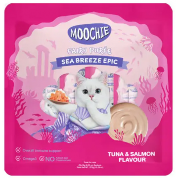 Moochie Pouch Fairy Puree Tuna & Salmon 375gx2