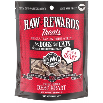 Northwest Raw Rewards Treats Beef Heart 3oz