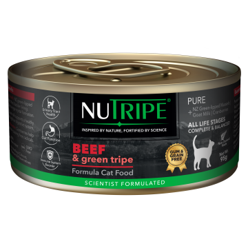 Nutripe Pure Gum and Grain Free Beef and Green Tripe 95g (6 cans)