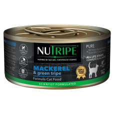 Nutripe Pure Gum and Grain Free Mackerel and Green Tripe 95g, NUT3726, cat Wet Food, Nutripe , cat Food, catsmart, Food, Wet Food