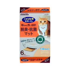 NyanTomo Clean Toilet Deodorizing Antibacterial Mat 6pcs, 4901070575022, cat Scoops / Toilet Accessories, NyanTomo, cat Housing Needs, catsmart, Housing Needs, Scoops / Toilet Accessories