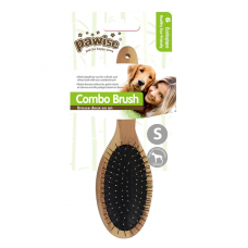 Pawise Premium Bamboo Combo Brush Small, PAW11481, cat Comb / Brush, Pawise, cat Grooming, catsmart, Grooming, Comb / Brush