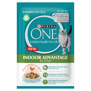 Purina One Wet Food Pouch Indoor Advantage 85g (12 packs)
