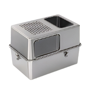 Rubeku Litter Box Stainless Steel Hooded Rubeku Litter Box Stainless Steel Hooded