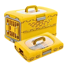 Rubeku Pet Carrier Foldable Capsule M Yellow, CS2022000368, cat Bags / Carriers, Rubeku, cat Accessories, catsmart, Accessories, Bags / Carriers