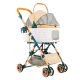 Rubeku Pet Stroller BNDC w/Carrier (8009A) Peach Checkers