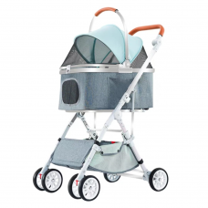 Rubeku Pet Stroller BNDC w/Carrier (8009A) Tiffany Blue, 8009A-Mint, cat Bags / Carriers, Rubeku, cat Accessories, catsmart, Accessories, Bags / Carriers