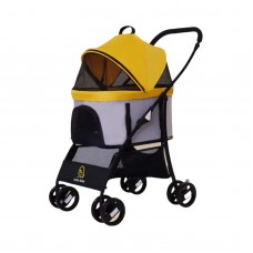 Rubeku Pet Stroller (PC100) Yellow, PC100-Yellow, cat Pram / Stroller, Rubeku, cat Accessories, catsmart, Accessories, Pram / Stroller