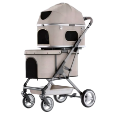 Rubeku Pet Stroller (822) Khaki, 822-BLACK, cat Bags / Carriers, Rubeku, cat Accessories, catsmart, Accessories, Bags / Carriers