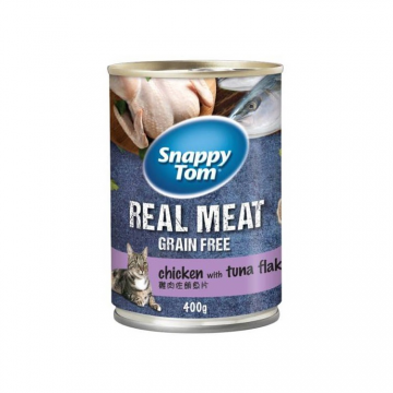 Snappy Tom Canned Food Chicken w/Tuna Flakes 400g x12