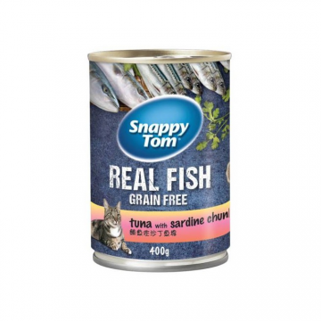 Snappy Tom Canned Food Tuna w/Sardine Chunk 400gx12