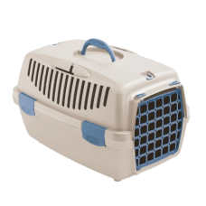 Stefanplast Carrier Gulliver 1 Travertine White with Plastic Door,  cat ,  cat , catsmart