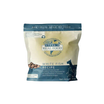 Steve's Real Food Pet Treat Freeze Dried Nuggets Whitefish 20 oz