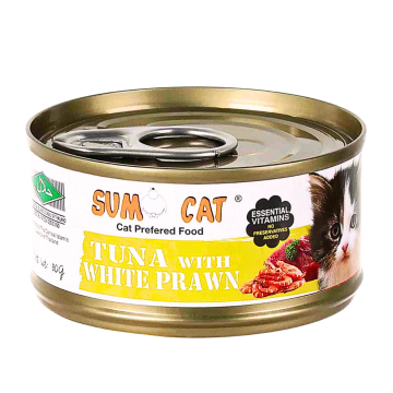Sumo Cat Canned Food Tuna w/White Prawn 80g
