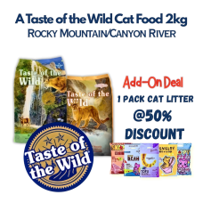 Taste of the Wild Dry Food 2kg (Add On Deal) Litter at 50% OFF, TOW2594, cat Dry Food, Taste of the Wild, cat Food, catsmart, Food, Dry Food