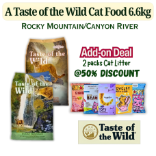 Taste of the Wild Dry Food 6.6kg (Add On Deal) Litter at 50% OFF, TOW9765, cat Dry Food, Taste of the Wild, cat Food, catsmart, Food, Dry Food