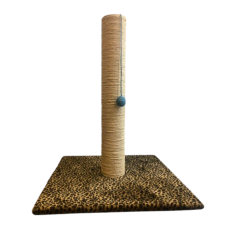 TianTian Cat Square Base Scratching Post XL Leopard Brown