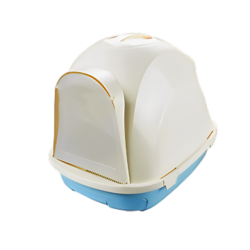 Topsy Cat Litter Box Closed With Drawer & Gridding Blue
