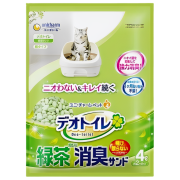 UniCharm Litter Refill Paper Pellets Green Tea Scent 4L x 3