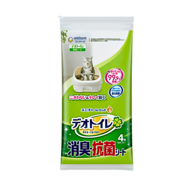 Unicharm Litter Sheets Anti-bacterial Fragrance Free (4pcs/Pack)