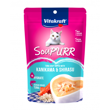 Vitakraft  Soupurr Tuna Soup With Kanikama & Shirasu 50g (24 pouches)