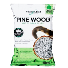 Whiskers2Tail Pine Wood Charcoal Litter 20kg, W2TC, cat Pine, Whiskers2Tail, cat Litter, catsmart, Litter, Pine