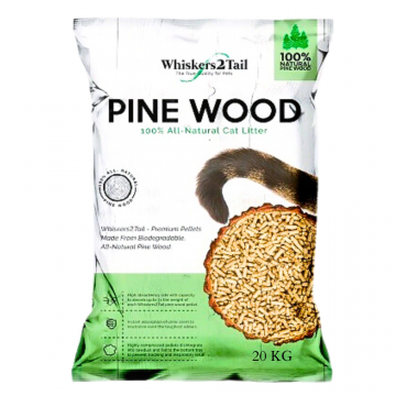 Whiskers2Tail Pine Wood Litter 20kg (2 Packs)