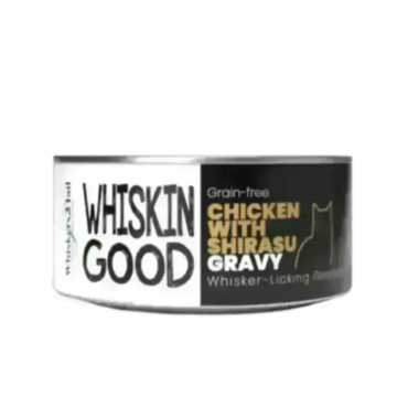 WhiskinGood Wet Food Chicken w/Shirasu in Gravy 70g (24 cans)