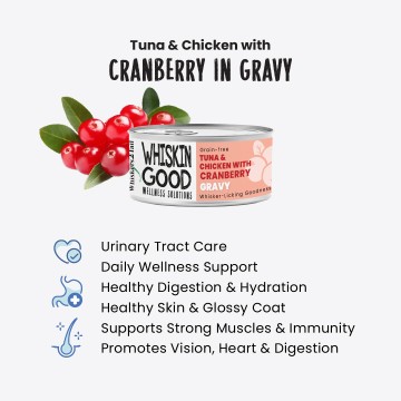 WhiskinGood Wellness Solutions Tuna & Chic w/Cranberry Gravy 70g
