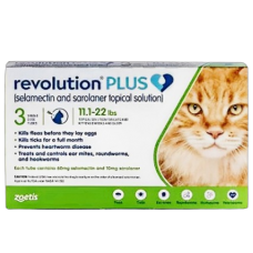 Zoetis Revolution Plus Selamectin  (11.1 - 22lbs) Green Box, 130711, cat Special Needs, Zoetis, cat Health, catsmart, Health, Special Needs