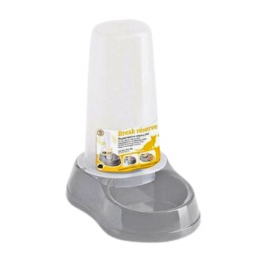 Zolux Food & Water Dispenser NonSlip Grey 0.65L