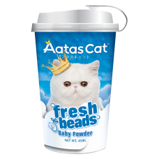Aatas Cat Fresh Beads Deodorizer Baby Powder 450g, AAT3180, cat Scoops / Toilet Accessories, Aatas, cat Housing Needs, catsmart, Housing Needs, Scoops / Toilet Accessories