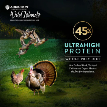 Addiction Wild Islands Island Birds Duck, Turkey & Chicken High Protein Recipe 4lbs