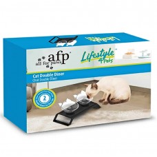 AFP Dish Elevated Double Diner (2x200ml), 2016, cat Toy, AFP, cat Accessories, catsmart, Accessories, Toy