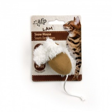 AFP Toy Lamb Snow Mouse with Catnip