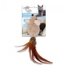 AFP Toy Classic Comfort Feather Tailed Mouse Brown, AFP2374B, cat Toy, AFP, cat Accessories, catsmart, Accessories, Toy
