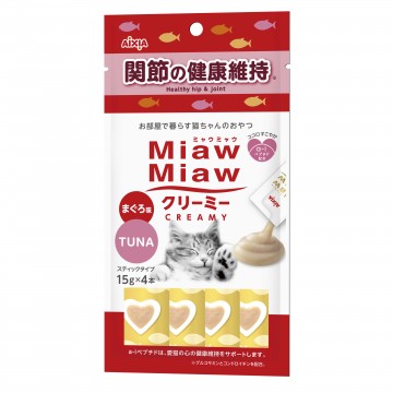 Aixia Miaw Miaw Creamy Tuna (Healthy Hip & Joint) 15g x 4's (3 Packs)