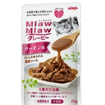 Aixia Miaw Miaw Pouch Salmon In Gravy 70g x12