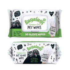 Bugalugs Pets Wipes Fragrance Free Gloves (30 pcs)