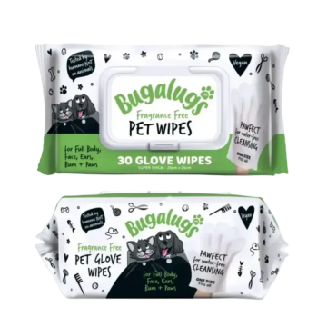 Bugalugs Pets Wipes Fragrance Free Gloves (30 pcs)