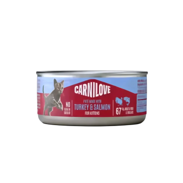 Carnilove Canned Food Pate Turkey & Salmon Kitten 100g