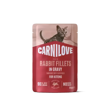 Carnilove Gravy Pouch Rabbit w/Marigold Kittens 85g